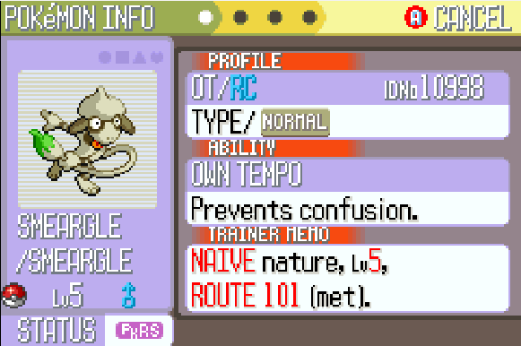 Pokémon infected by Pokérus